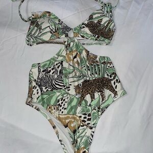 Animal Print One-Piece Swimsuit